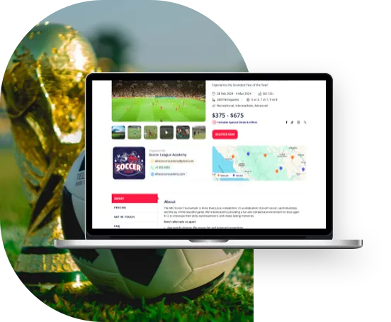 advertise soccer in our website reference